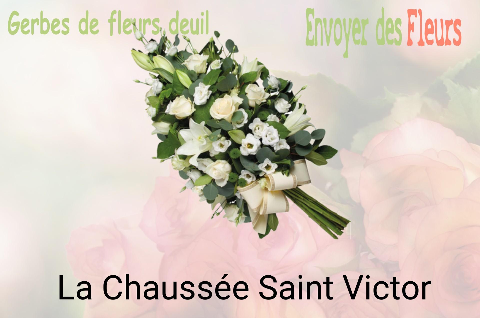 Gerbe de fleurs de deuil livrée à La Chaussée-Saint-Victor